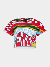 Dolce & Gabbana Cropped Carretto-Print Cotton T-Shirt
