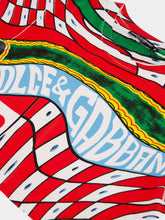 Dolce & Gabbana Cropped Carretto-Print Cotton T-Shirt