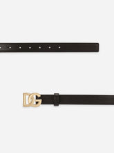 Dolce & Gabbana DG Black Leather Belt