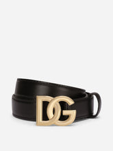 Dolce & Gabbana DG Black Leather Belt