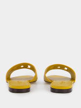 Dolce & Gabbana DG Logo Yellow Calfskin Sliders