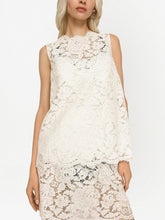 Dolce & Gabbana Ivory Lace Sleeveless Top