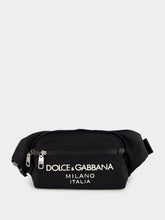 Dolce & Gabbana Embossed-Logo Black Belt Bag