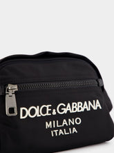 Dolce & Gabbana Embossed-Logo Black Belt Bag