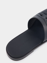 Dolce & Gabbana Embossed-Logo Leather Slides