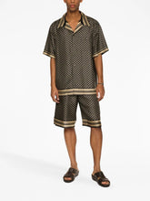 Dolce & Gabbana Hawaiian Silk Shirt With DG Logo Print