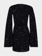 Dolce & Gabbana Lace-Stitch Mini Dress With Long Sleeves
