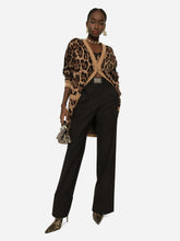 Dolce & GabbanaLeopard Design Wool and Cashmere Cardigan at Fashion Clinic