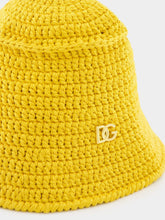 Dolce & Gabbana Logo-Plaque Crochet Bucket Hat
