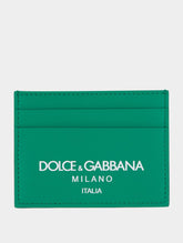 Dolce & Gabbana Logo-Print Leather Card Holder