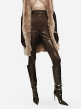 Dolce & Gabbana Logo-Waistband Shiny Satin Leggings