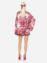 Dolce & Gabbana Majolica-Print Batwing-Sleeve Shirt