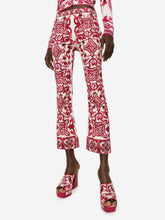 Dolce & Gabbana Majolica-Print Cropped Trousers