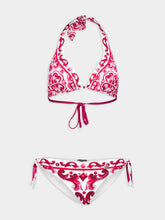 Dolce & Gabbana Majolica-Print Triangle Bikini