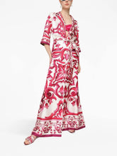 Dolce & Gabbana Majolica-Print V-Neck Maxi Dress
