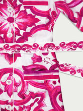 Dolce & Gabbana Majolica-Print V-Neck Maxi Dress