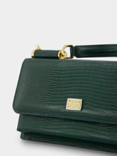 Dolce & Gabbana Mini Sicily Iguana-Print Leather Bag