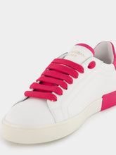 Dolce & Gabbana Portofino Vintage Leather Low-Top Sneakers
