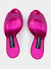 Dolce & Gabbana Rhinestone-Embellished Satin Mules