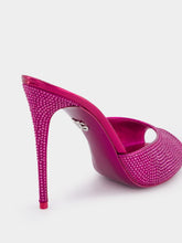 Dolce & Gabbana Rhinestone-Embellished Satin Mules