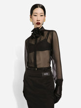 Dolce & Gabbana Satin-Trimmed Silk-Chiffon Shirt