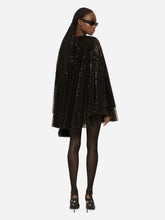 Dolce & Gabbana Sequin-Embellished Short Pleated Dress