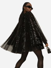 Dolce & Gabbana Sequin-Embellished Short Pleated Dress