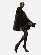 Dolce & Gabbana Sequin-Embellished Short Pleated Dress