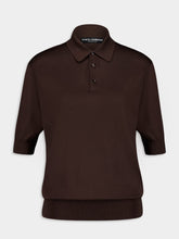 Dolce & Gabbana Short-Sleeve Silk Polo Shirt