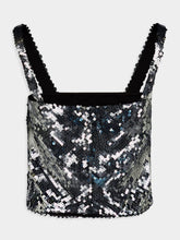Dolce & Gabbana Strappy Sequined Crop Top