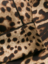 Dolce & Gabbana Leopard Print Wide-Leg Silk Trousers