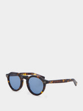 Eyevan 7285 Mason Tortoise and Blue Round Sunglasses
