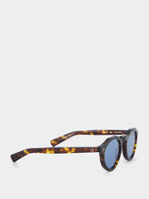 Eyevan 7285 Mason Tortoise and Blue Round Sunglasses