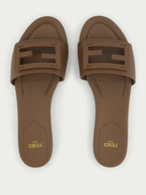 Fendi Baguette Brown Leather Slides