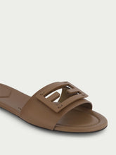 Fendi Baguette Brown Leather Slides