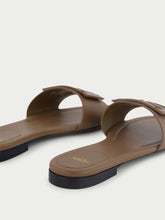 Fendi Baguette Brown Leather Slides