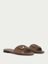 Fendi Baguette Brown Leather Slides