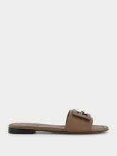 Fendi Baguette Brown Leather Slides