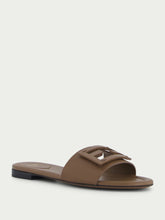 Fendi Baguette Brown Leather Slides