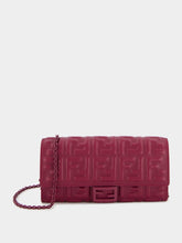 Fendi Baguette Continental Burgundy Leather Wallet