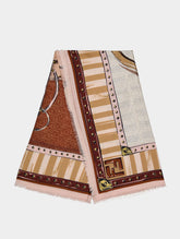 Fendi Beige Wool-Silk Shawl