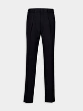 Fendi Blue Wool Cigarette Trousers