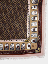 Fendi Brown Wool-Silk Shawl