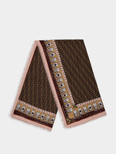 Fendi Brown Wool-Silk Shawl