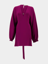 Fendi Burgundy Cady Silk Mini Dress