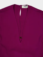 Fendi Burgundy Cady Silk Mini Dress