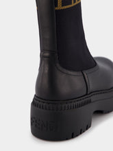 Fendi Domino Leather Biker Boots