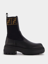 Fendi Domino Leather Biker Boots