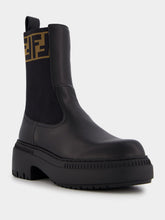 Fendi Domino Leather Biker Boots