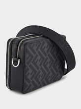 Fendi FF-Plaque Leather Messenger Bag